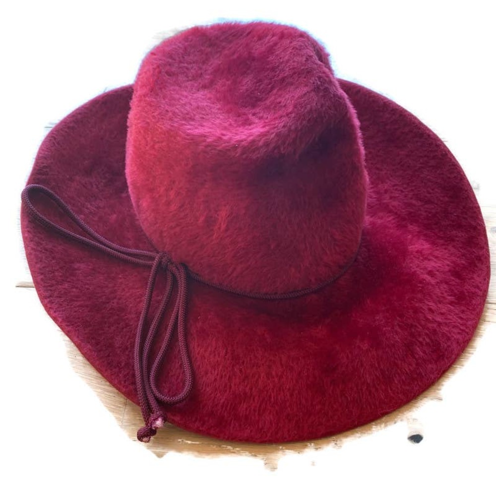 Vintage Duchess Styled by Coralie Panama Burgundy Textured Hat